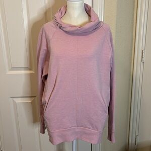 Zella Pink Rolled Neck Detail Sweatshirt
